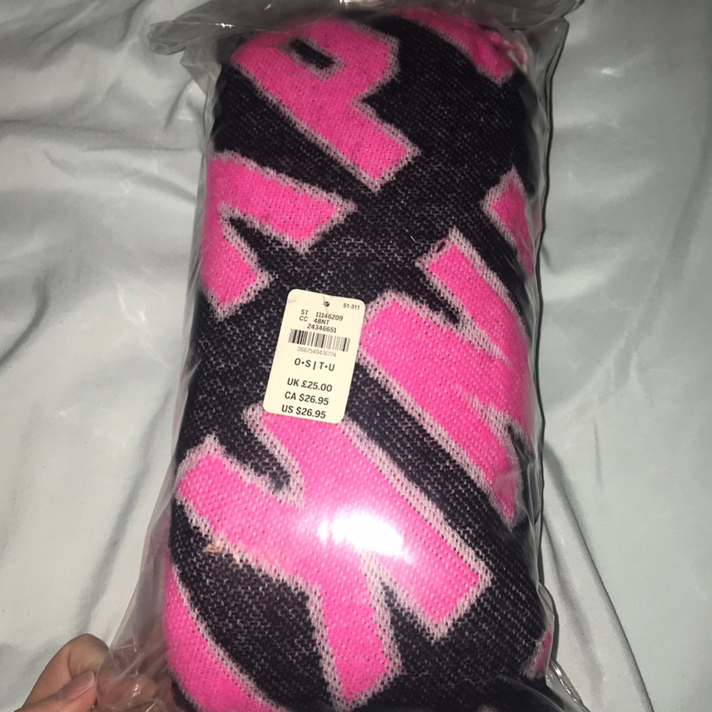 Oversized pink scarf